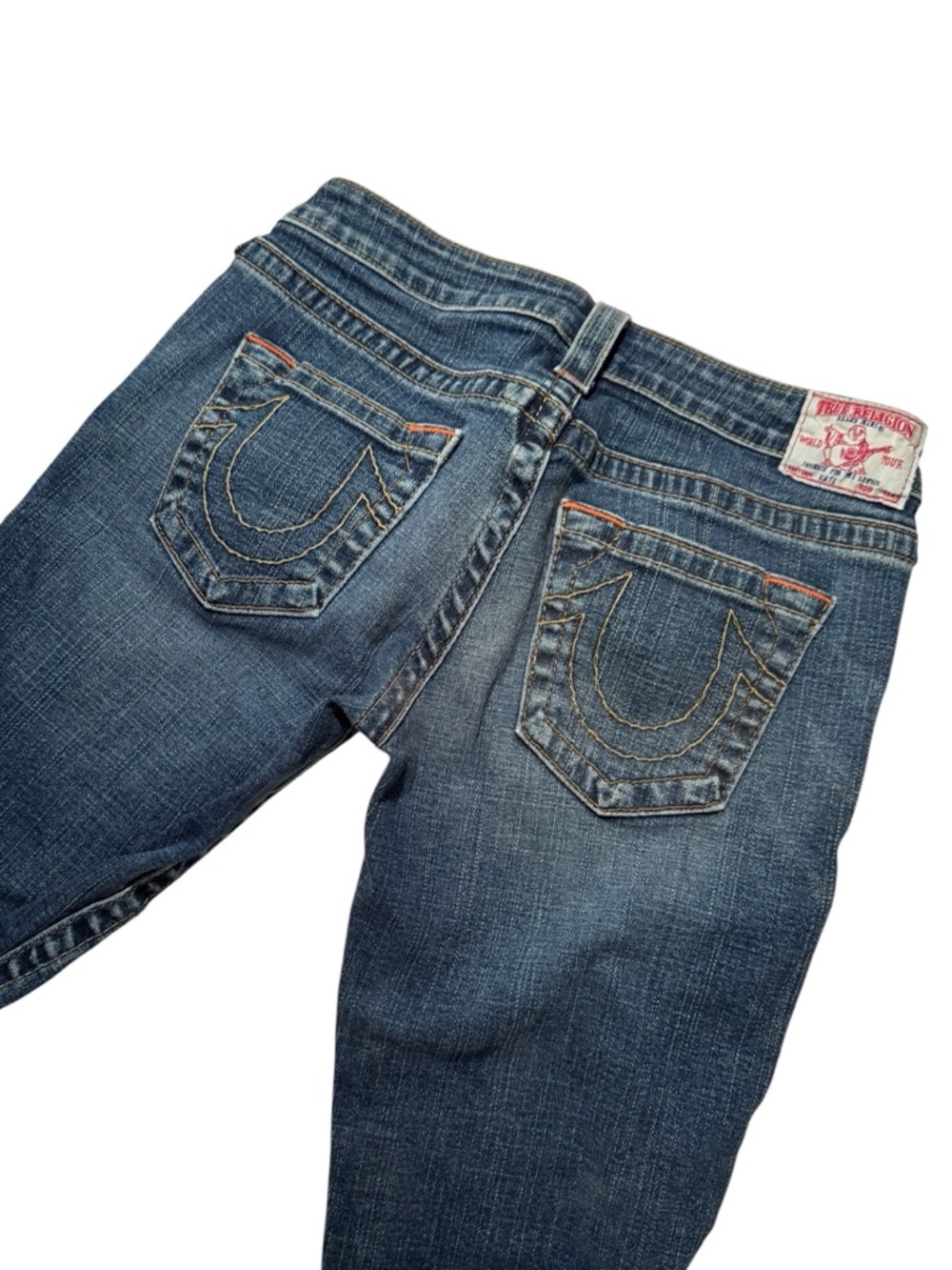 True Religion Women's Indigo Skinny Jeans with Signature Stitching